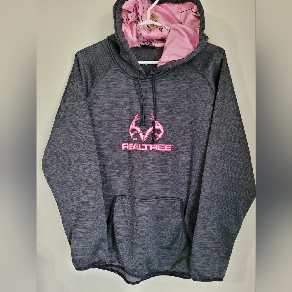 Womens Realtree Hoodie with Pink Logo